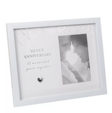 Amore Silver Anniversary Frame 4" x 6" - 25 Years | AM11825