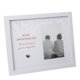 Amore Ruby Anniversary Frame 4" x 6" - 40 Years | AM11840
