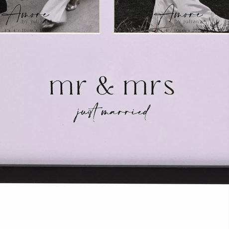 Amore Black Multi Aperture Frame - Mr & Mrs | AM284