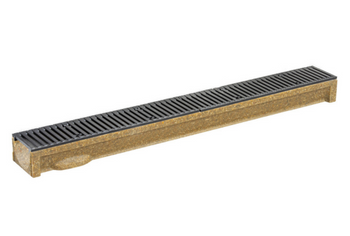 B125 Polymer Concrete Channel with Ductile Grating 83mm | ANR80G25