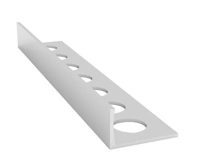 12mm Aluminium Straight Edge Trim - Chrome Finish | ATCT003