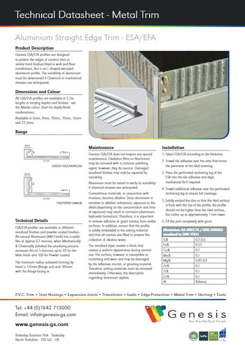 12mm Aluminium Straight Edge Trim - Gold/Brass | TTBB002