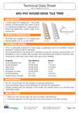 10mm ARC PVC Round Edge Trim - White | TTDT003