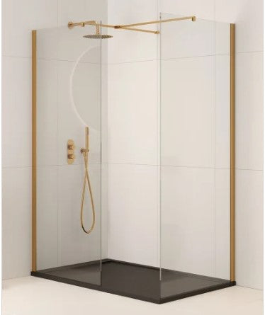 ASPECT 800mm Wetroom Panel - Brushed Gold | AWRP0800BG