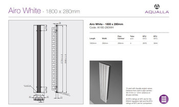Airo Vertical Radiator - Aluminium White
