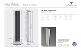 Airo Vertical Radiator - Aluminium White