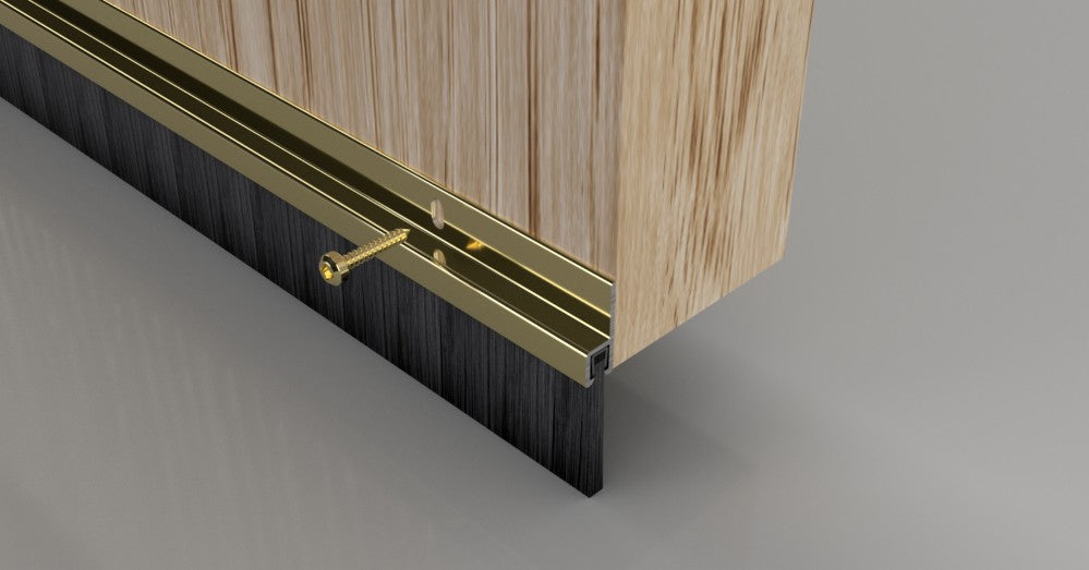Aluminium Brush Bottom Door Seal 914mm