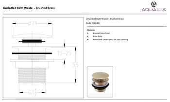 Bath Clicker Waste – Brushed Brass