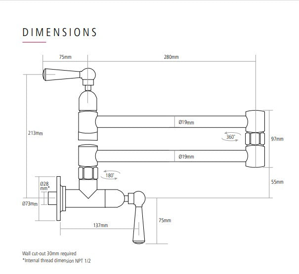 Banwell Pot Filler Stainless Steel | BAN/SS