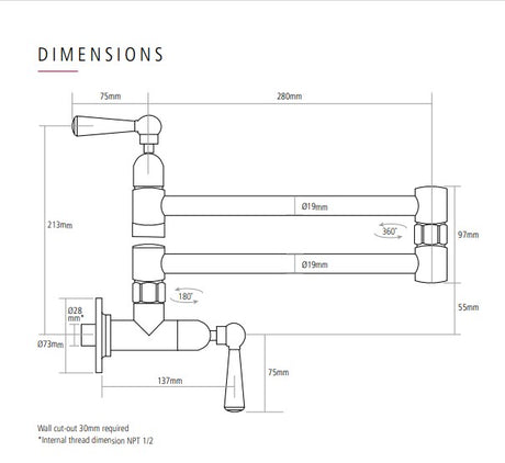Banwell Pot Filler Stainless Steel | BAN/SS