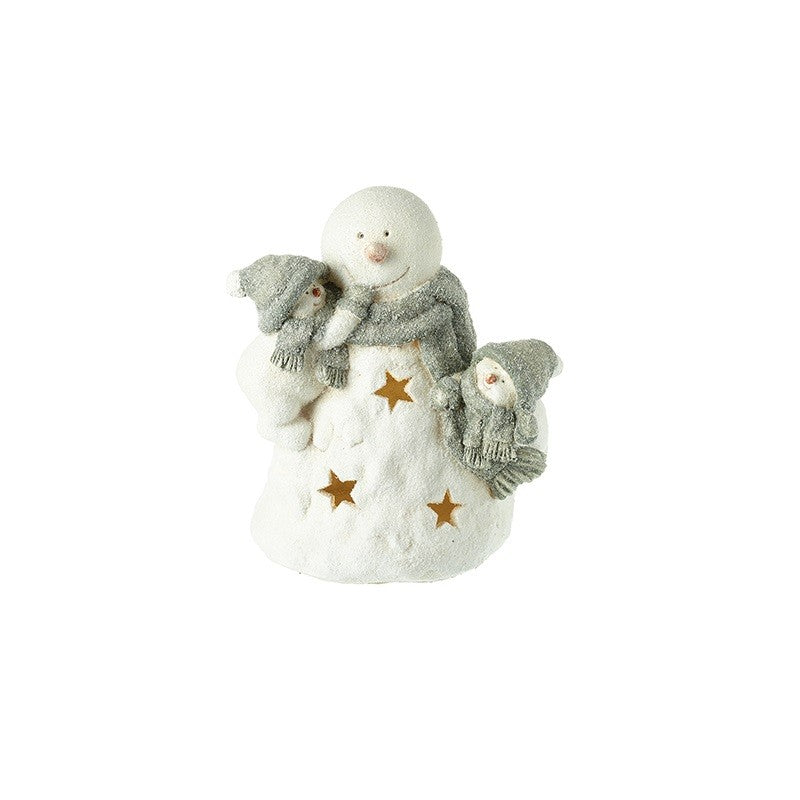 Snowman And Snow Children W/Led | BAZ029