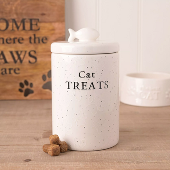 Best Of Breed Paw Prints Treat Jar - Cat | BB619C