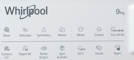 Whirlpool 9kg 1400 Spin Integrated Washing Machine | BIWMWG91485