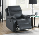 Barkley 1 Seater Manual Recliner Dark Grey | BLY-311-DKGY