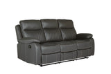 Barkley 3 Seater Manual Recliner Dark Grey | BLY-313-DKGY