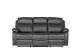 Barkley 3 Seater Manual Recliner Dark Grey | BLY-313-DKGY