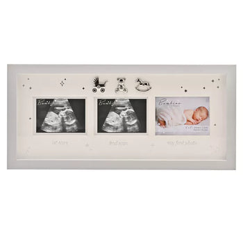 Bambino Grey Baby Scan Frame - 3 Apertures | BM226