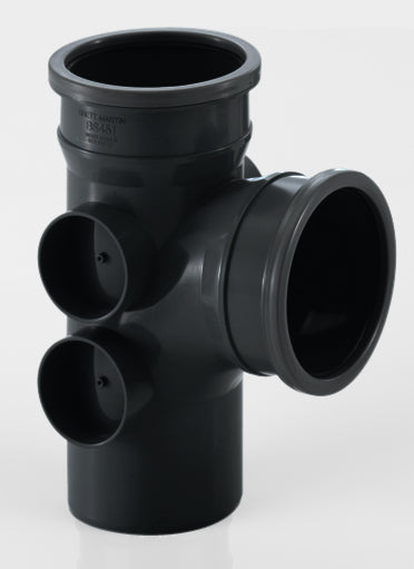 110mm X 92.5 Degree Double Socket Branch With 4 Bosses En 1329-1 | BS451B