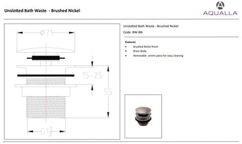 Bath Clicker Waste – Brushed Nickel