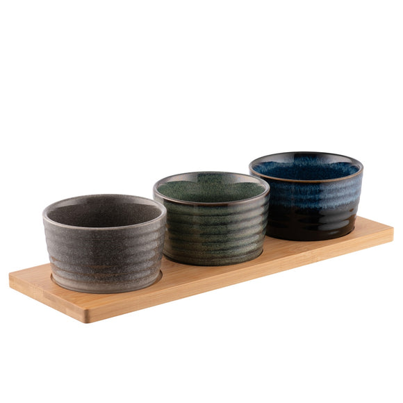 Belleek Living Koda Triple Bowl Set | 9438K