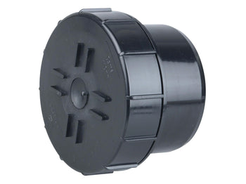 Wavin Soil Plain Ended Access Plug 110 Black | C8708BK