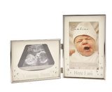 Bambino Silver Effect Double Scan Frame - 'Here I Am' | CG1379