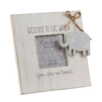 Petit Cheri' Frame Welcome To The World 3.5" x 3.5" | CG1475