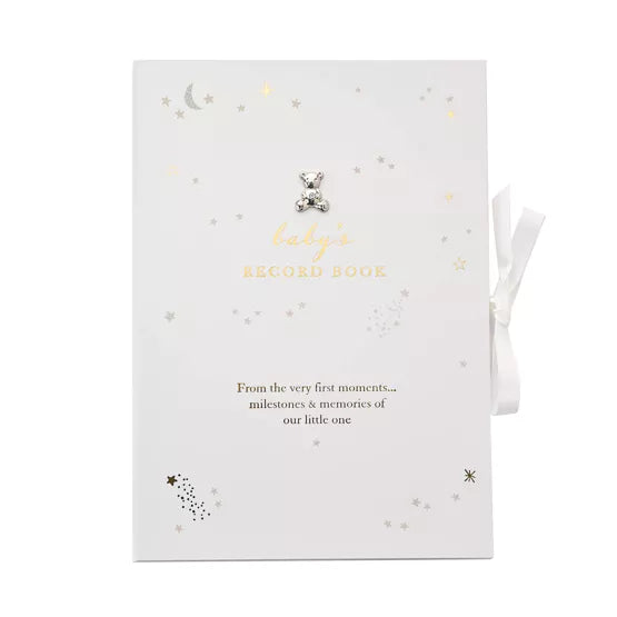 White Bambino Little Star Baby Record Book A4 | CG1526W