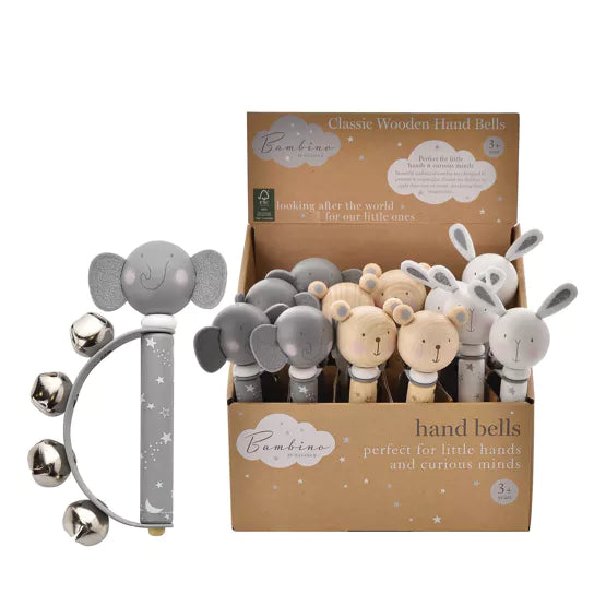 Bambino Toy Wooden Handbells Cdu 3 Designs | CG1780