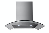 Belling 60cm Curved Glass Chimney Hood-Stainless/Steel | CHIM604GSTA