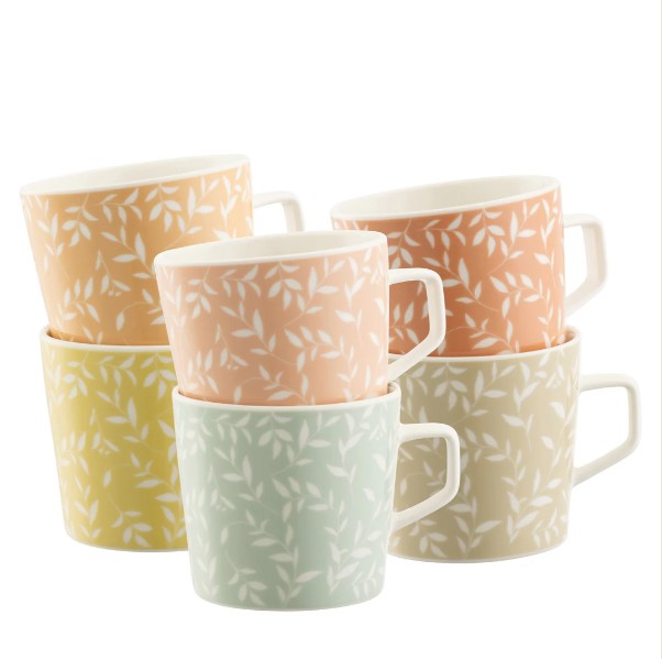 Belleek Aynsley White Willow Mugs Set of 6 | CLAS50060