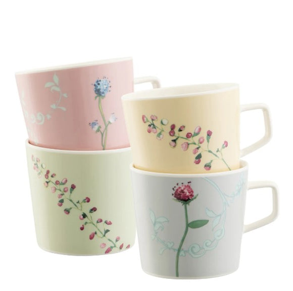 Belleek Aynsley Camille Pastle Set of 4 Mugs | CLAS50501