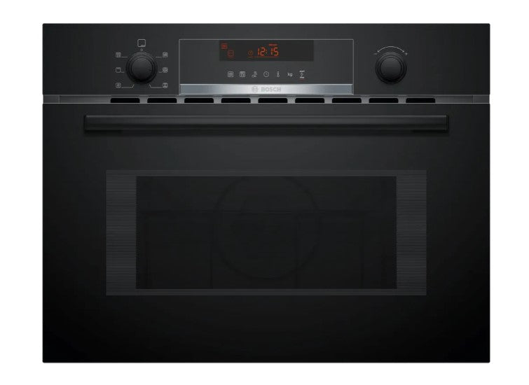 Bosch Series 4 Built-In Microwave Oven with Hot Air - Black | CMA583MB0B