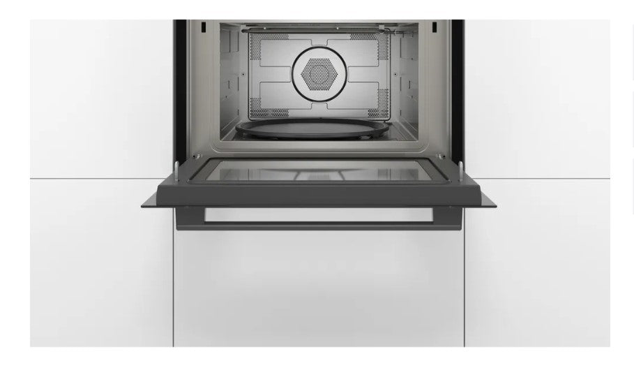 Bosch Series 4 Built-In Microwave Oven with Hot Air - Black | CMA583MB0B