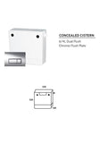 Dual Flush Concealed Cistern Chrome | CPS125CP