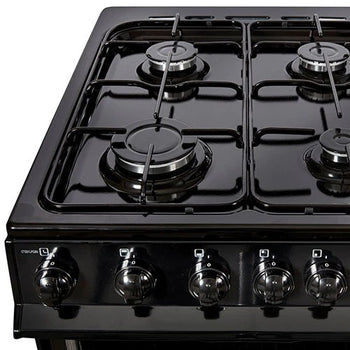 NordMende 50cm LPG Gas Cooker - Black | CTG52LPGBK