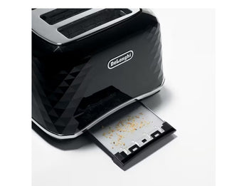 DeLonghi Brillante 4 Slice Toaster - Black | CTJ4003BK
