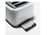 DeLonghi Brillante 4 slice White Toaster - White | CTJ4003W