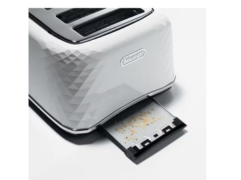 DeLonghi Brillante 4 slice White Toaster - White | CTJ4003W