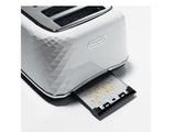 DeLonghi Brillante 4 slice White Toaster - White | CTJ4003W