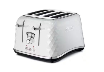 DeLonghi Brillante 4 slice White Toaster - White | CTJ4003W