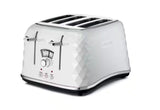 DeLonghi Brillante 4 slice White Toaster - White | CTJ4003W