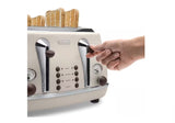 DeLonghi Icona Vintage 4 slice Toaster - Beige | CTOV4003.BG