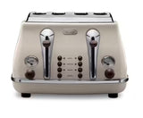 DeLonghi Icona Vintage 4 slice Toaster - Beige | CTOV4003.BG