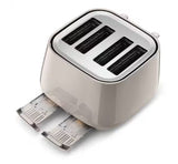 DeLonghi Eclettica 4 Slice Toaster - Beige | CTY4003.BG