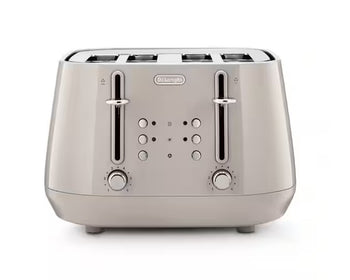 DeLonghi Eclettica 4 Slice Toaster - Beige | CTY4003.BG