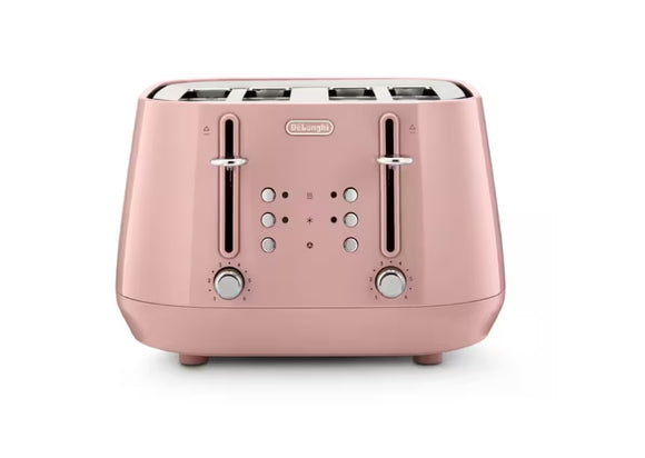 DeLonghi Eclettica 4 Slice Toaster - Pink | CTY4003.PK