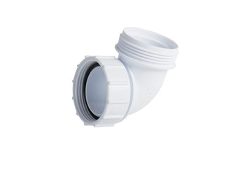 Wavin Hepvo Waste Knuckle Adaptor 87.5° 40mm White | CV11