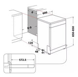 Indesit 14 Place Freestanding Dishwasher - White | D2FHK26UK