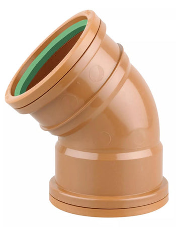 Wavin Sewer D/S Short Radius Bend 45° 160mm | D4051